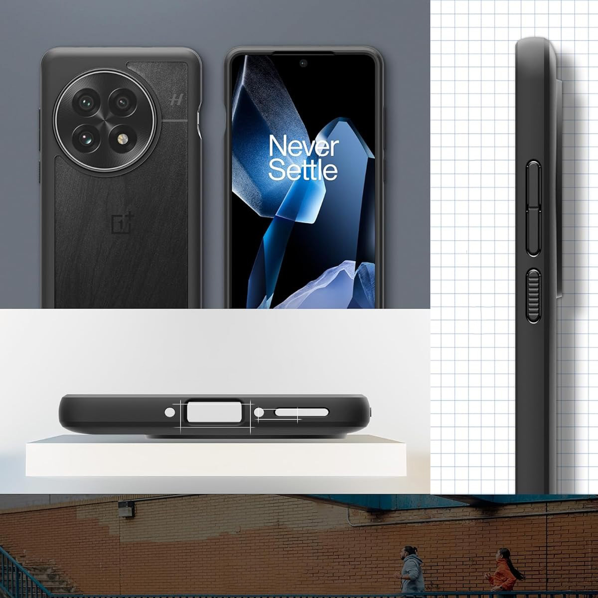 Etui Spigen Ultra Hybrid do OnePlus 13, przezroczysto-czarne